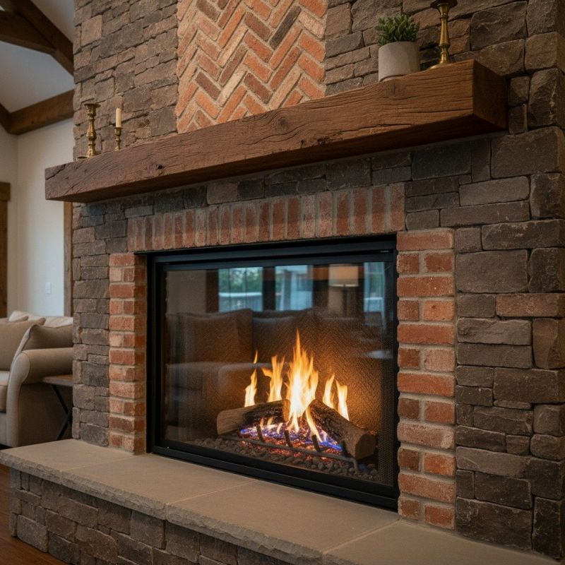 Brick Fireplace Installation